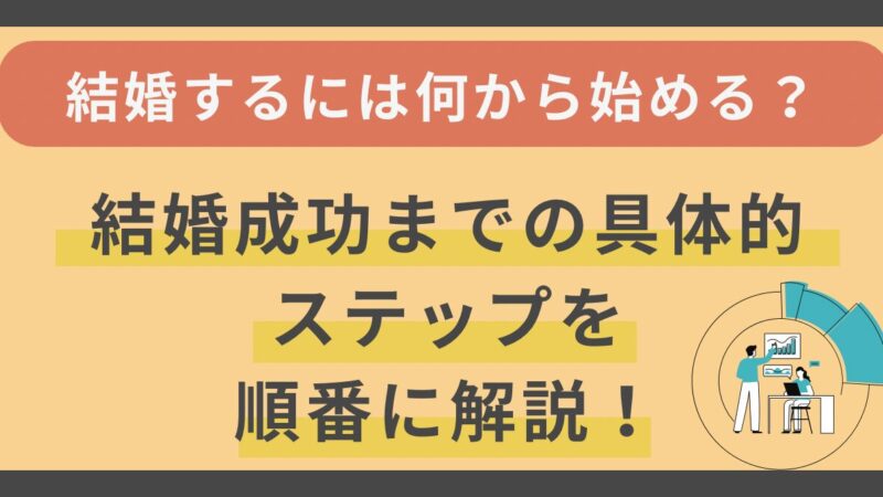 結婚をするには何から始める？結婚成功までの具体的ステップを順番に解説！ 